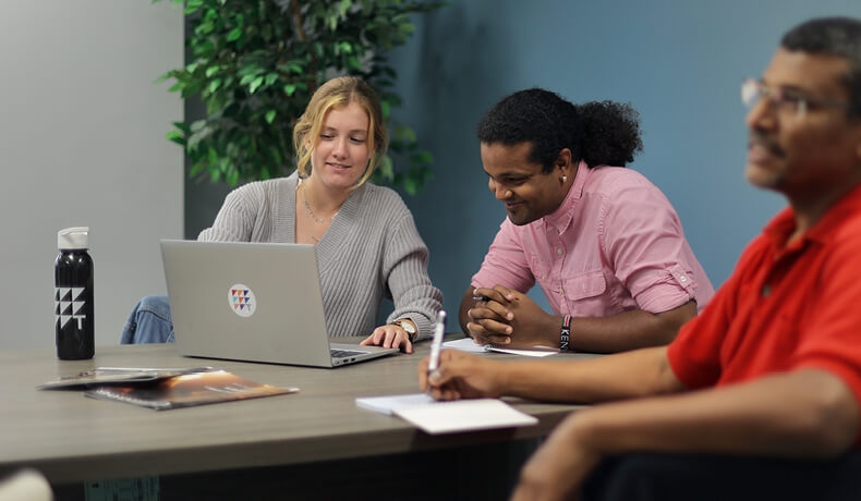 Music Business Administration students in class